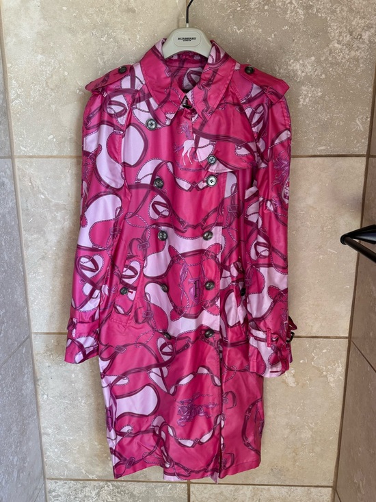 Burberry Jackets & Blazers - 🎉HP🎉Limited Ed. Burberry Hot Pink Raincoat!😱